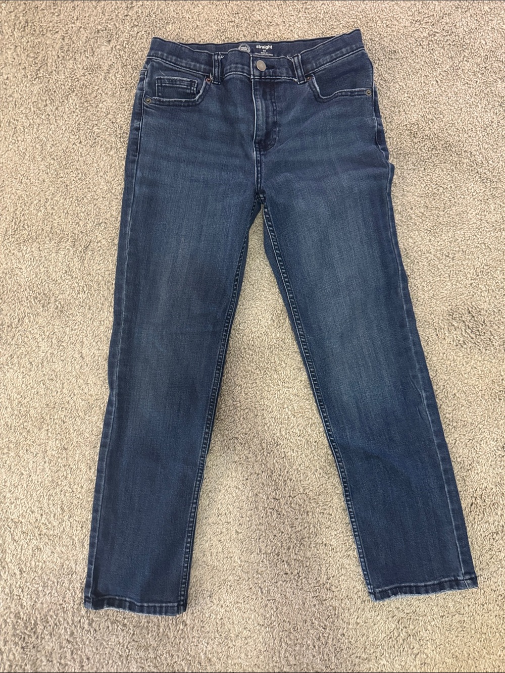wonder nation Dark Wash Straight Leg Jeans - Blue